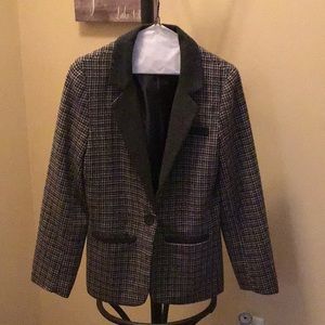 Black & Grey Wool Blazer